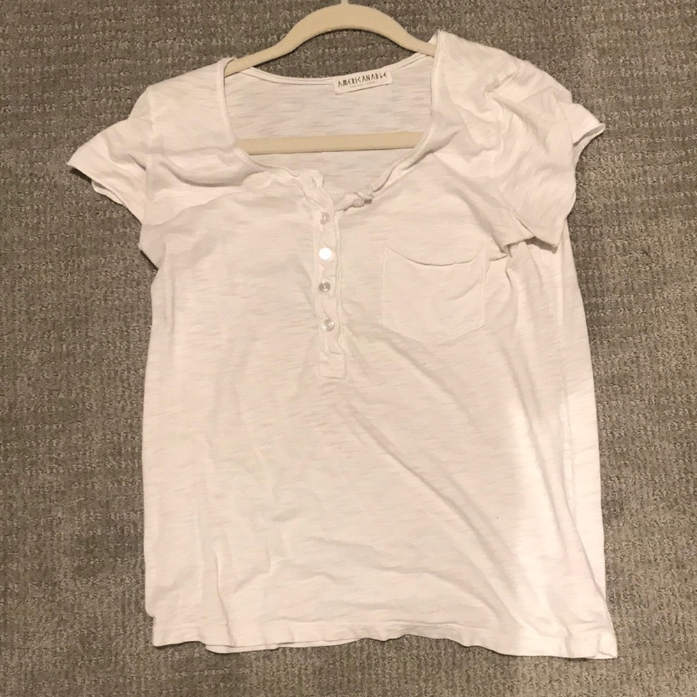 White front pocket t shirt